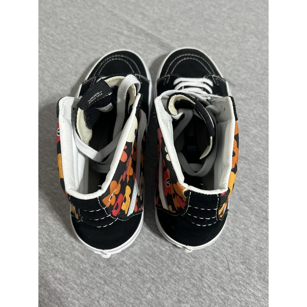 Vans Sk8-Hi Shoes Mens Size 9 Black Floral Multicolor High Top Skate Sneakers - Picture 9 of 16